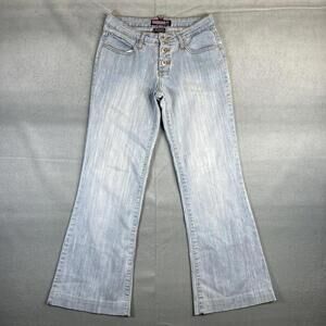 Vintage Bubblegum Y2K Jeans Womens 5/6 Blue Light Wash Flare American Flavour